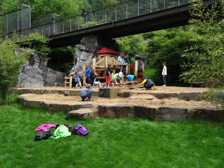 Neuer Wasserspielplatz am 18. Juni 2016 im Zoologischen Garten der Stadt Wuppertal