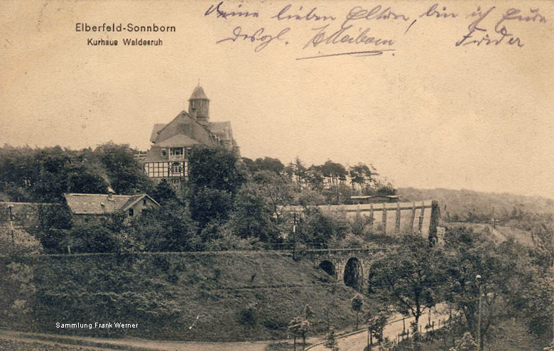 Kurhaus Waldesruh auf einer Postkarte von 1909 (Sammlung Frank Werner)