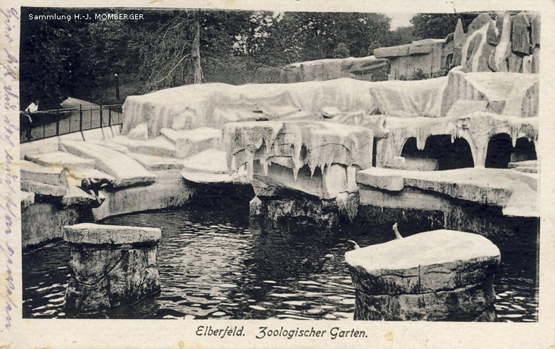 Robben-Anlage mit Seelöwen im Zoologischen Garten Elberfeld um 1919 (Sammlung H.-J. Momberger)