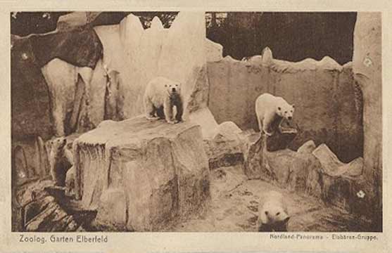 Nordland-Panorama mit Eisbären-Gruppe im Zoologischen Garten Elberfeld