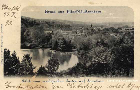 Blick vom Zoologischen Garten auf Sonnborn um 1899 (Sammlung Udo Johenneken)