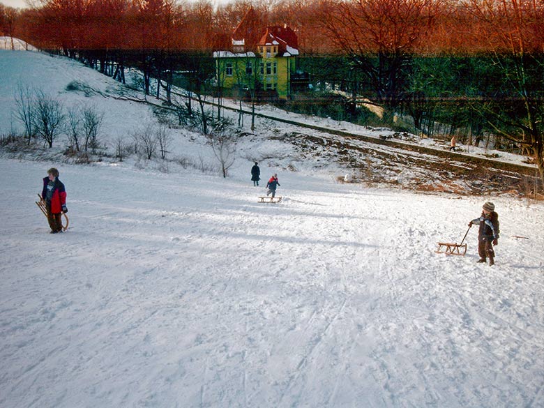 Rodelwiese zwischen Königshöhe und Haltepunkt Boltenberg am 6. März 2005