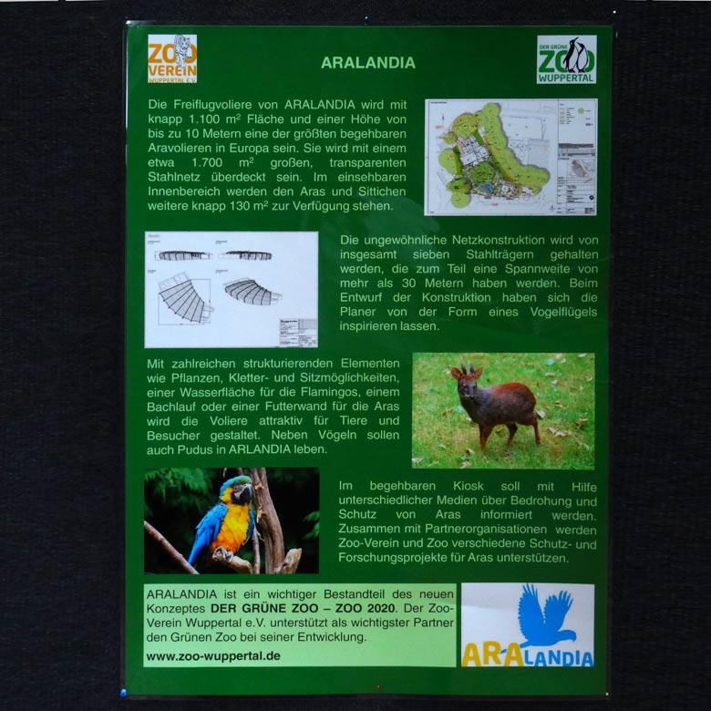 Poster 2 zum Projekt ARALANDIA am 19. August 2016 im Elefantenhaus im Grünen Zoo Wuppertal