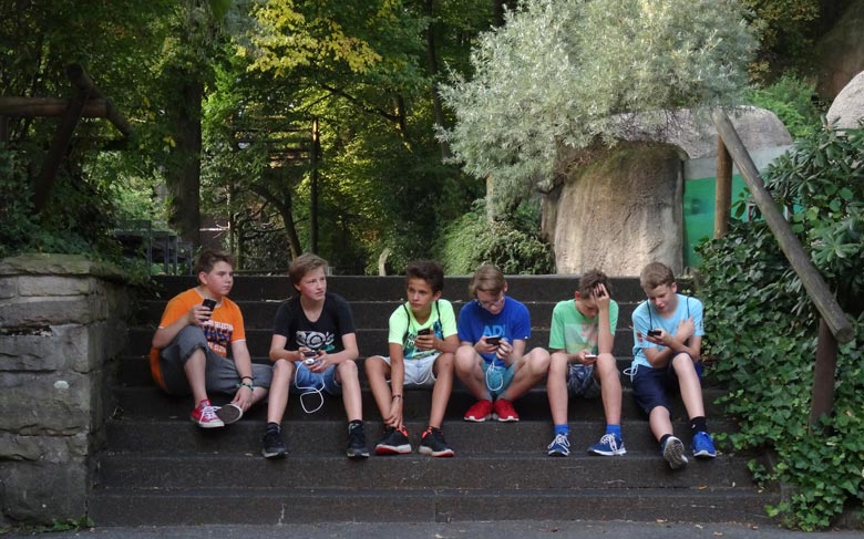 Pokémonjagd am 26. August 2016 im Zoologischen Garten der Stadt Wuppertal