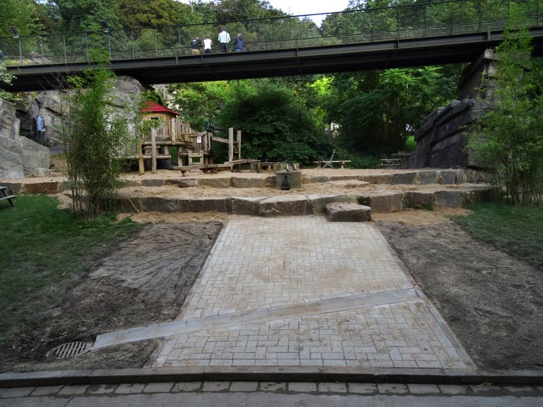 Wasserspielplatz am 5. September 2016 am Tigertal im Grünen Zoo Wuppertal