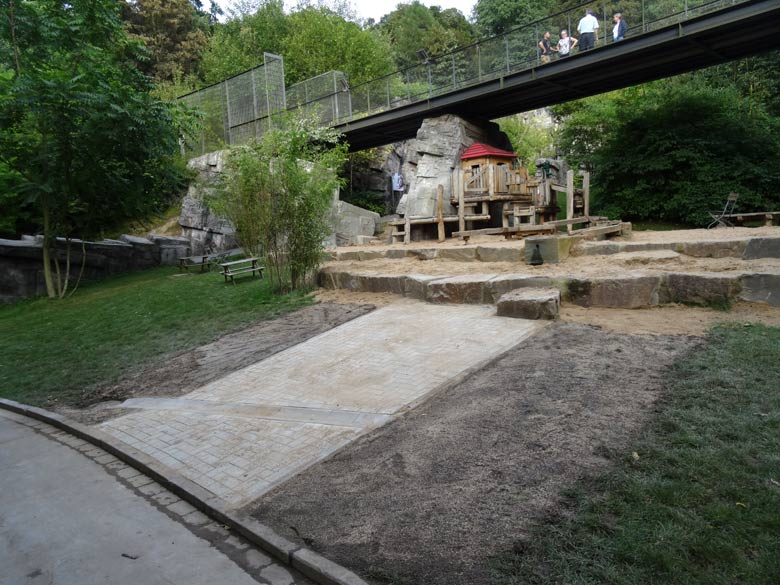 Wasserspielplatz am 5. September 2016 am Tigertal im Zoologischen Garten der Stadt Wuppertal