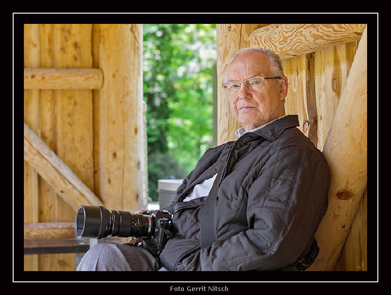 Der Zoofotograf Diedrich Kranz im Mai 2017 im Zoologischen Garten der Stadt Wuppertal (Foto Gerrit Nitsch)