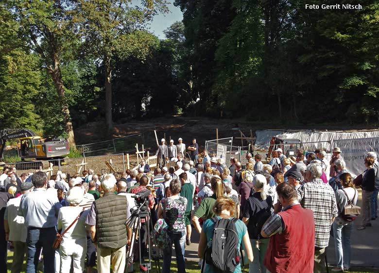 Feierliche Grundsteinlegung für das Projekt ARALANDIA am 13. Juli 2018 im Zoologischen Garten Wuppertal (Foto Gerrit Nitsch)