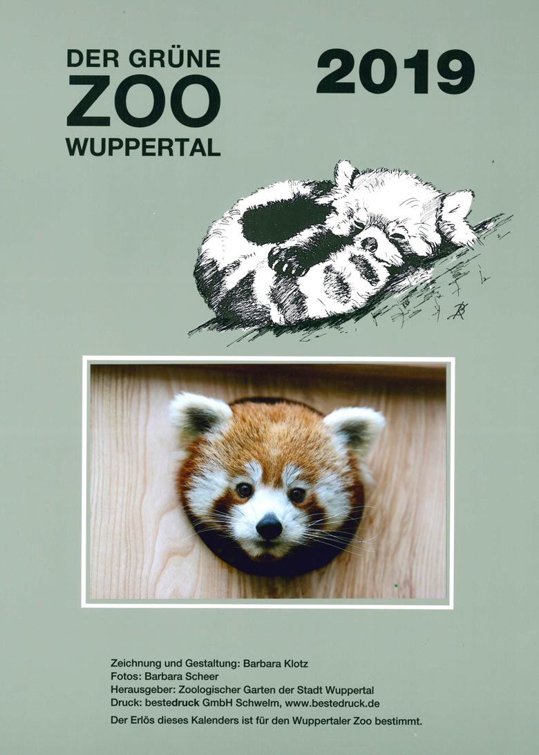 Der Grüne Zoo Wuppertal - Zookalender 2019 (Pressefoto Der Grüne Zoo Wuppertal)