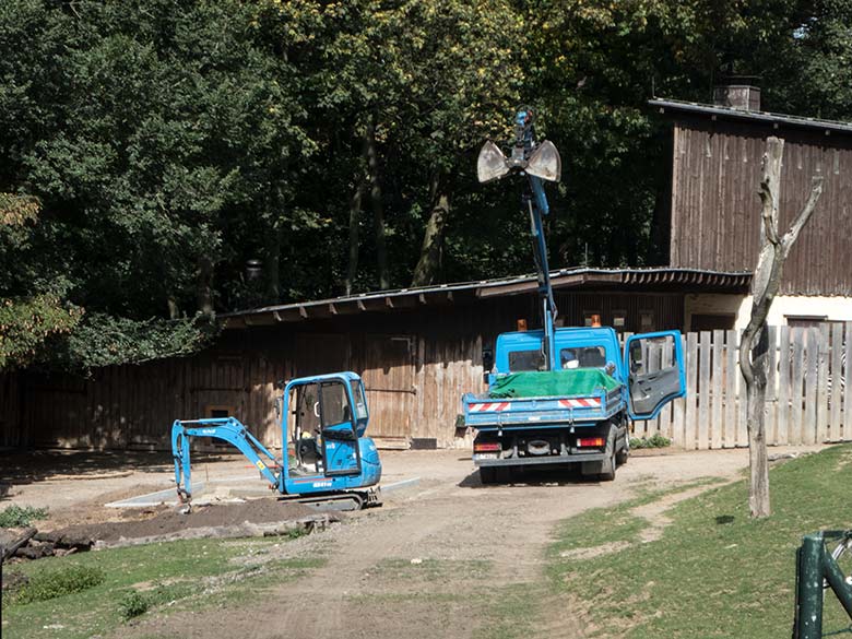 Bauarbeiten am 19. September 2019 auf der Afrika-Anlage im Zoo Wuppertal