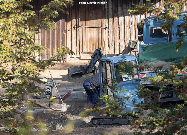 Bauarbeiten am 19. September 2019 auf der Afrika-Anlage im Wuppertaler Zoo (Foto Gerrit Nitsch)