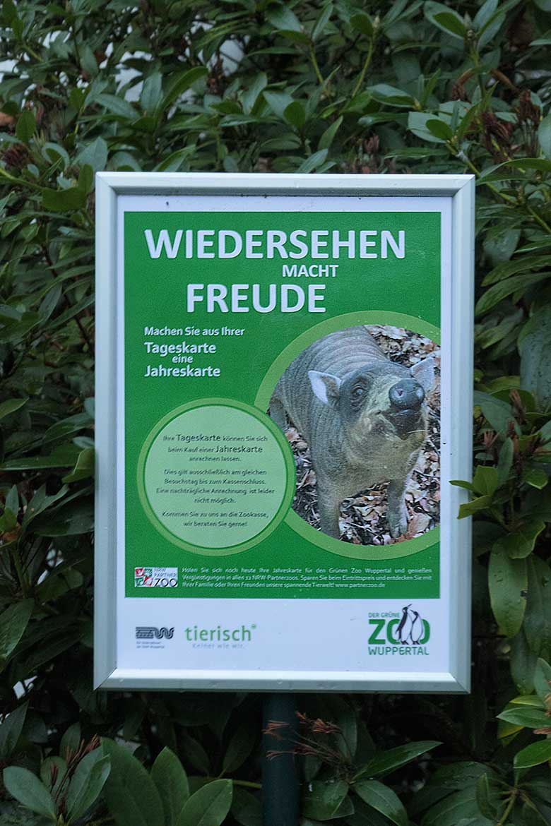 Werbe-Plakat Wiedersehen macht Freude am 29. November 2021 mit dem Motiv Hirscheber