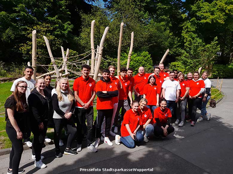 Social-Day der Auszubildenden der Stadparkasse Wuppertal am 2. Juni 2022 im Grünen Zoo Wuppertal (Pressefoto Stadtsparkasse Wuppertal)