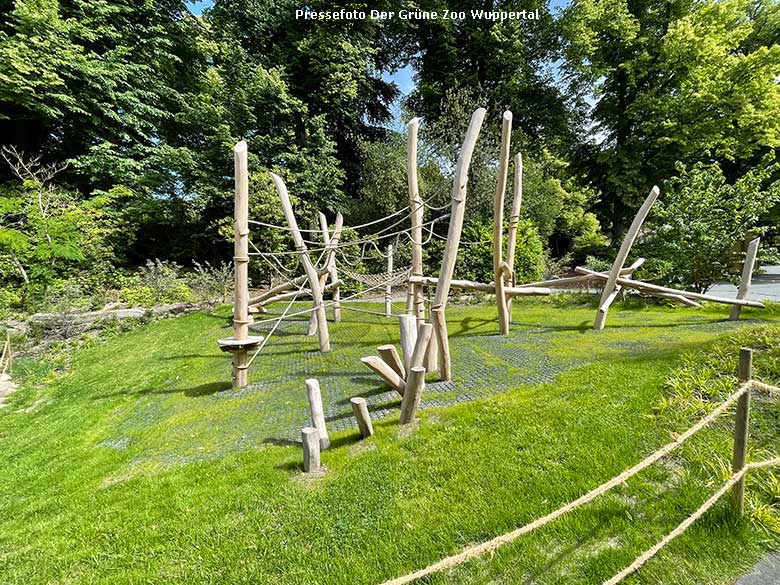 Neugebaute Kletterwiese Aralandia als neuer Spielbereich für Kinder im Grünen Zoo Wuppertal (Pressefoto Der Grüne Zoo Wuppertal)