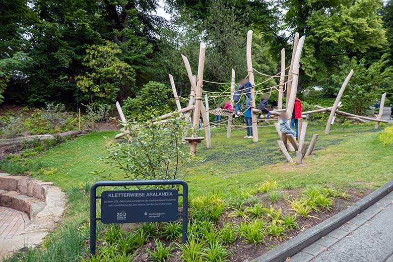 Kletterwiese Aralandia am 10. Juli 2022 im Zoologischen Garten Wuppertal