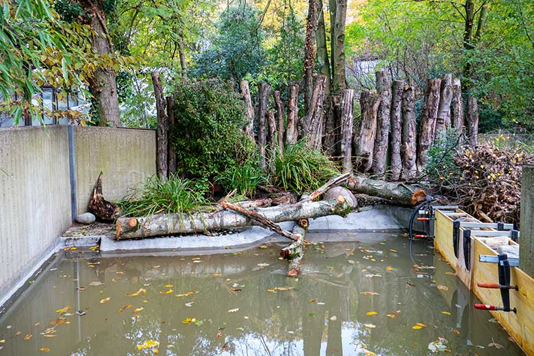 Zukünftige Anlage für einheimische Fischarten am 15. November 2022 im Wuppertaler Zoo