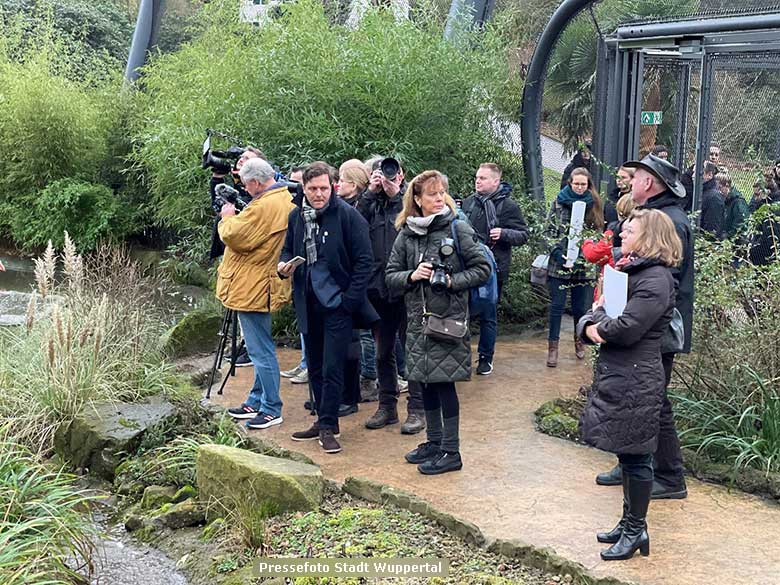 Vorstellung Zootier des Jahres 2023 Ara am 30. Januar 2023 in der Aralandia-Voliere im Wuppertaler Zoo (Pressefoto Stadt Wuppertal)