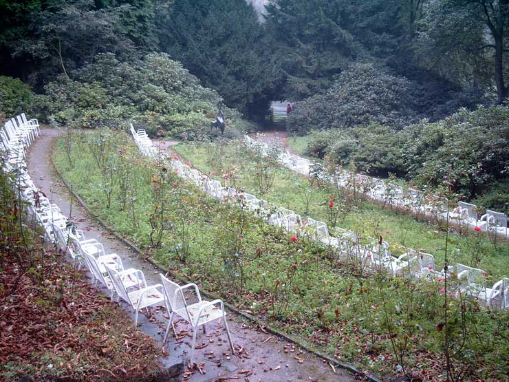 Der ehemalige Rosengarten im Wuppertaler Zoo im Oktober 2002