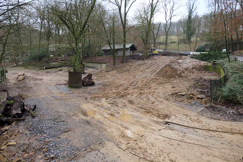 Bauarbeiten auf dem ehemaligen Areal der Kiangs am 18. Januar 2022 im Zoologischen Garten Wuppertal