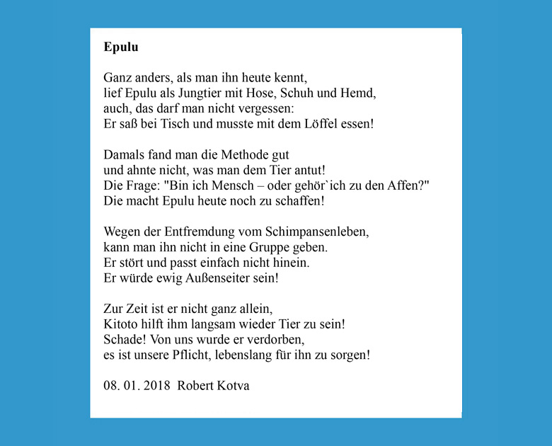 Epulu - Gedicht von Robert Kotva