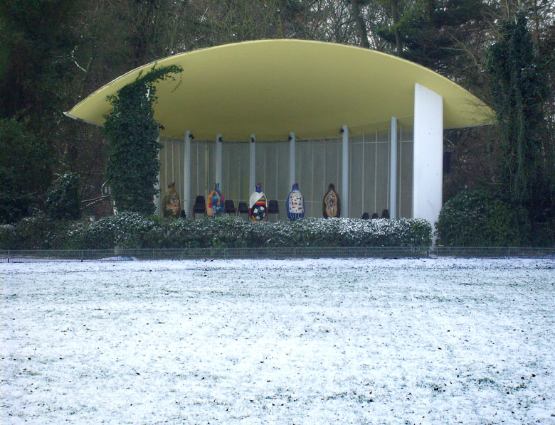 Musikmuschel im Zoologischen Garten Wuppertal am 2. Januar 2010