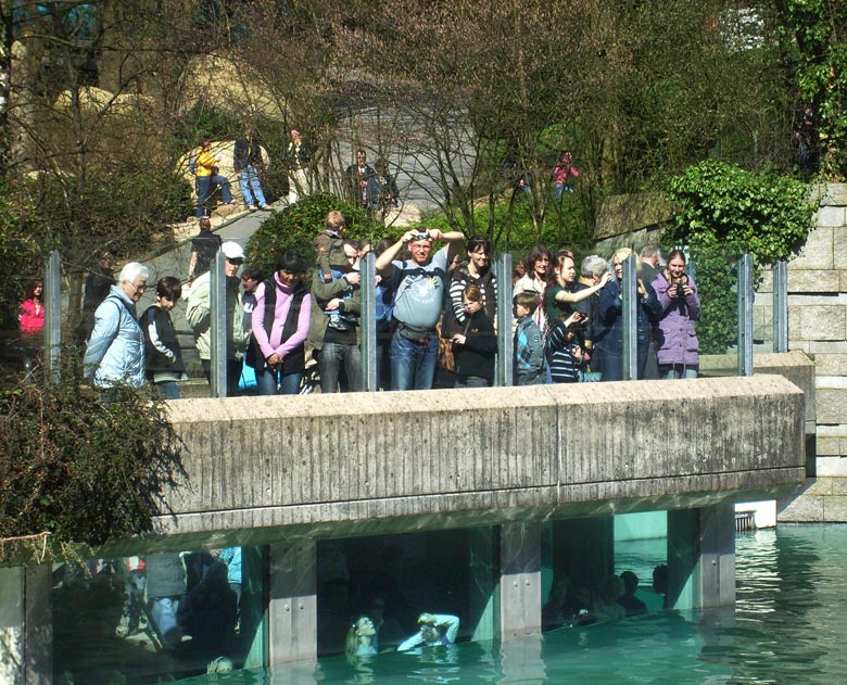 Besucher/innen im Zoo Wuppertal am 6. April 2010