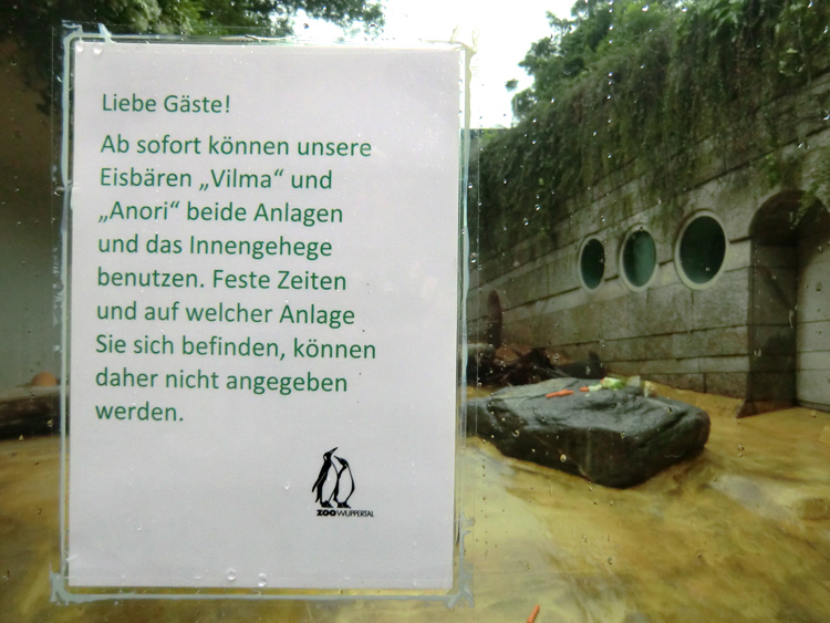 Information für Zoogäste am 7. Juni 2012 im Wuppertaler Zoo