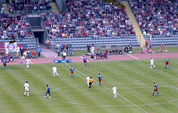 Fußballspiel WSV gegen Preußen Münster im Stadion am Zoo in Wuppertal am 6. September 2003