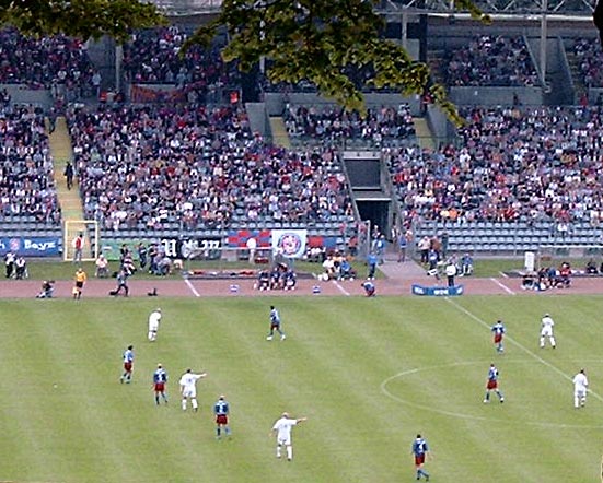 Fußballspiel WSV gegen Preußen Münster im Stadion am Zoo in Wuppertal am 6. September 2003