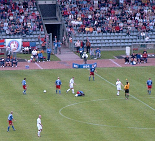 Fußballspiel WSV gegen Preußen Münster im Stadion am Zoo in Wuppertal am 6. September 2003