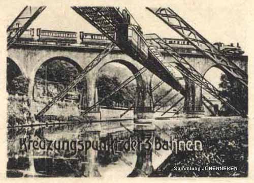 Die Sonnborner Brücke auf einer Postkarte von 1912 (Sammlung Udo Johenneken)