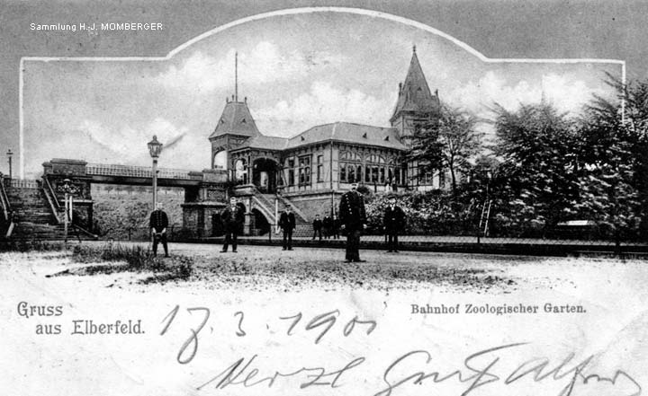 Der Bahnhof Zoologischer Garten auf einer Postkarte vom 17.03.1901 (Sammlung H.-J. Momberger)